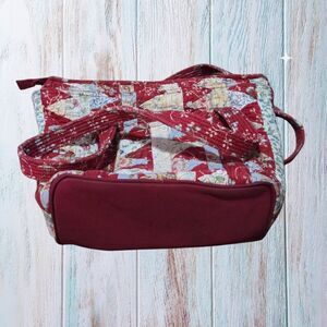 DONNA SHARP Quilted Patchwork Boho Tote Handbag  16"